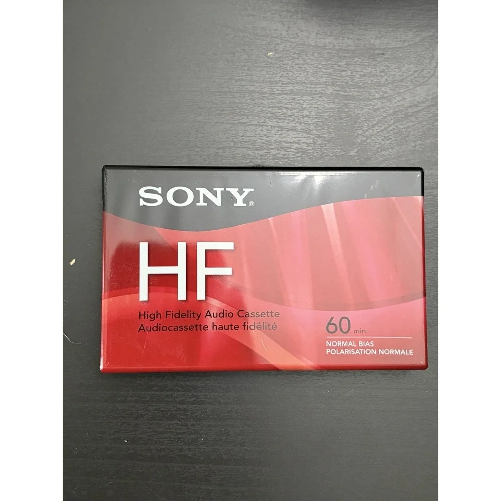 Sony HF 60 Minute Cassette Tape Normal Bias Blank Tape Recordable New Sealed Vtg